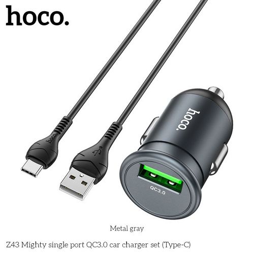 Hoco Z52 PD38W 1C1A Spacious Car Charger - Black - Mobile Bus